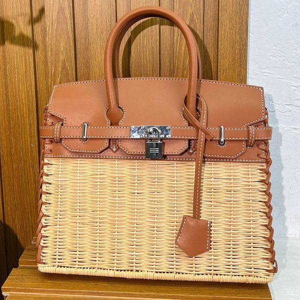 woven straw tote bag women berkin handbag purse genuine leather shoulder crossbody bags fashion stamped lock silver hardware large capacity
woven straw tote bag women berkin handbag purse genuine leather shoulder crossbody bags fashion stamped lock silver hardware large capacity