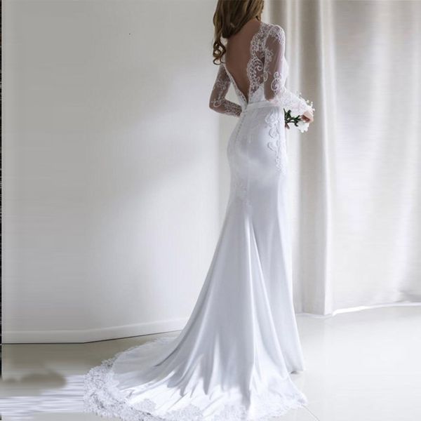 party dresses elegant lace wedding mermaid full sleeve open back princess briide gowns illusion bridal 2023 230221, White;black
party dresses elegant lace wedding mermaid full sleeve open back princess briide gowns illusion bridal 2023 230221, White;black