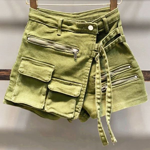 women's shorts summer handsome military denim shorts skirts multi pocket aline loose wide leg 230220, White;black
women's shorts summer handsome military denim shorts skirts multi pocket aline loose wide leg 230220, White;black