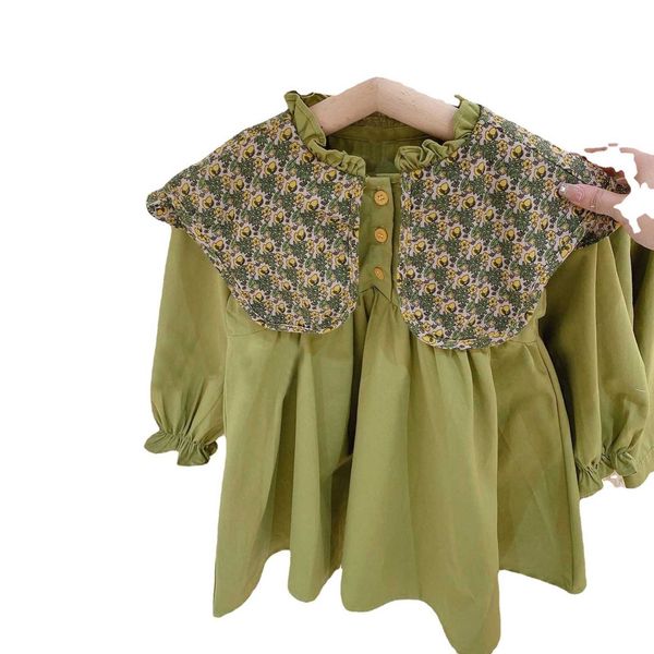 sister and brother's 2023 spring and autumn chil1en's avocado green floral collar princess skirt baby lapel skirt 1ess length, Blue
sister and brother's 2023 spring and autumn chil1en's avocado green floral collar princess skirt baby lapel skirt 1ess length, Blue