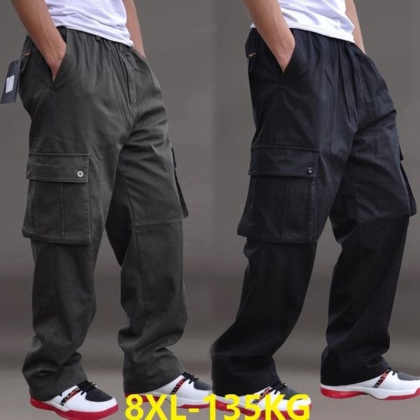 men's pants big size 8xl 135kg spring winter men thick pockets safari style out door straight pants oversize loose army green 230221, Black
men's pants big size 8xl 135kg spring winter men thick pockets safari style out door straight pants oversize loose army green 230221, Black