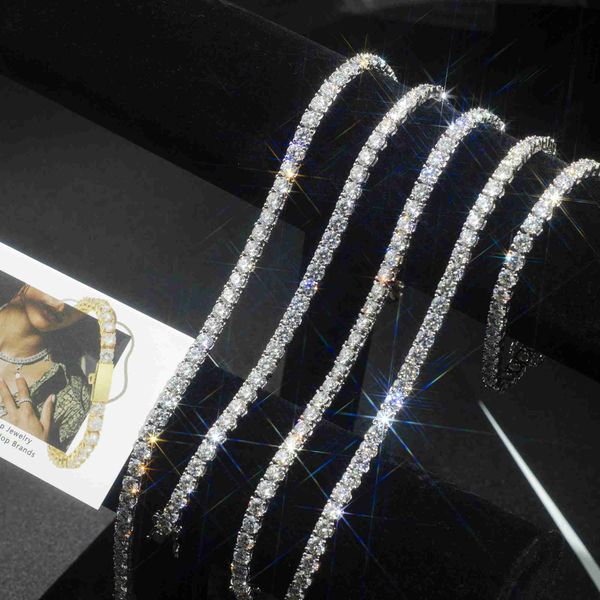 ale wholesale factory custom hip hop chain necklace 3mm 4mm 5mm iced out 18k gold cz tennis bracelet for women men, Silver
ale wholesale factory custom hip hop chain necklace 3mm 4mm 5mm iced out 18k gold cz tennis bracelet for women men, Silver