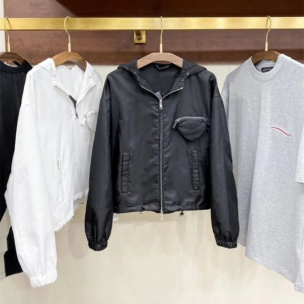 women new style short nylon hooded jackets with pocket waterproof zipper windbreaker coats spring casual clothes female, Black;brown
women new style short nylon hooded jackets with pocket waterproof zipper windbreaker coats spring casual clothes female, Black;brown