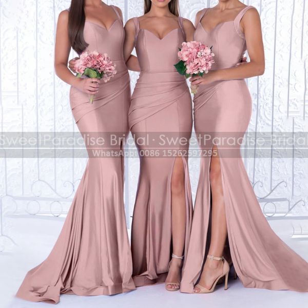 party dresses rose pink trumpet bridesmaid with side split spaghetti pleat mermaid long maid of honor dress 230221, White;black
party dresses rose pink trumpet bridesmaid with side split spaghetti pleat mermaid long maid of honor dress 230221, White;black