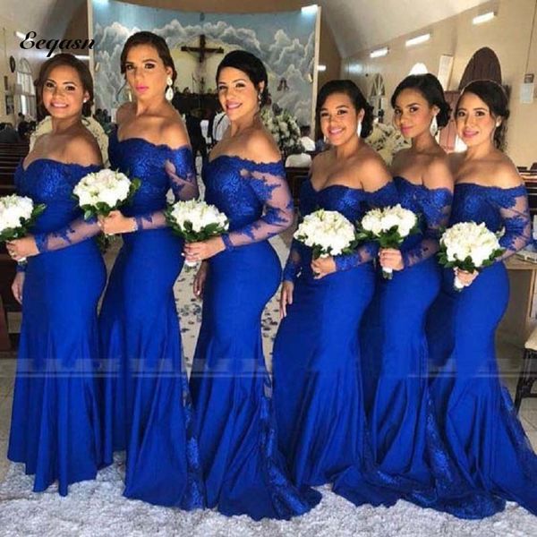 party dresses royal blue off the shoulder bridesmaid with applique mermaid long sleeve wedding dress maid of honor 230221, White;black
party dresses royal blue off the shoulder bridesmaid with applique mermaid long sleeve wedding dress maid of honor 230221, White;black