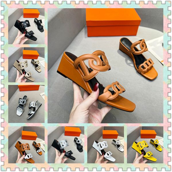 2023 summer extra sandal women slippers leather chain strap gaby 60 wedges slip on mule slippers slide designer luxury high heels flip flops, Black
2023 summer extra sandal women slippers leather chain strap gaby 60 wedges slip on mule slippers slide designer luxury high heels flip flops, Black