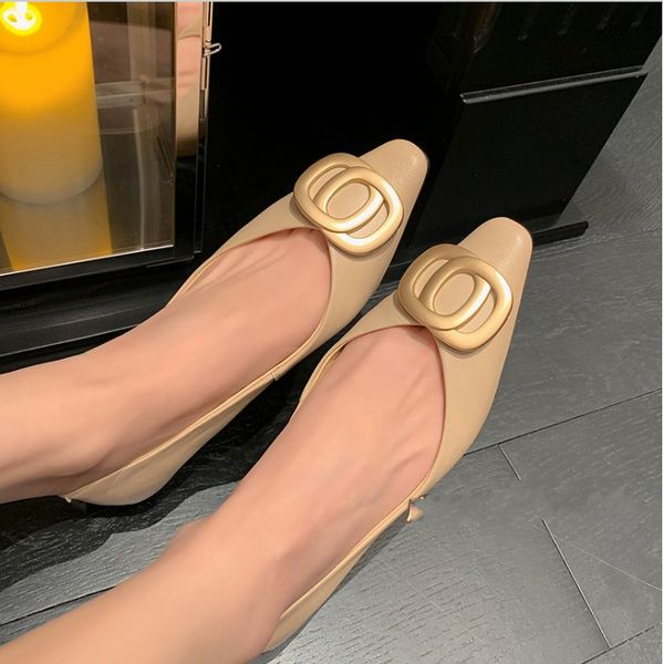 elegant ballet flats fashion gold buckle driving loafers womens single shoes, Black
elegant ballet flats fashion gold buckle driving loafers womens single shoes, Black