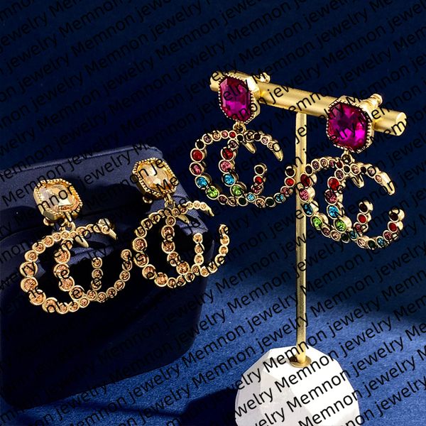womens luxury retro vintage letters stud earrings brand designer colorful diamond crystal dangle earring ear rings party wedding jewelry gif, Golden;silver
womens luxury retro vintage letters stud earrings brand designer colorful diamond crystal dangle earring ear rings party wedding jewelry gif, Golden;silver