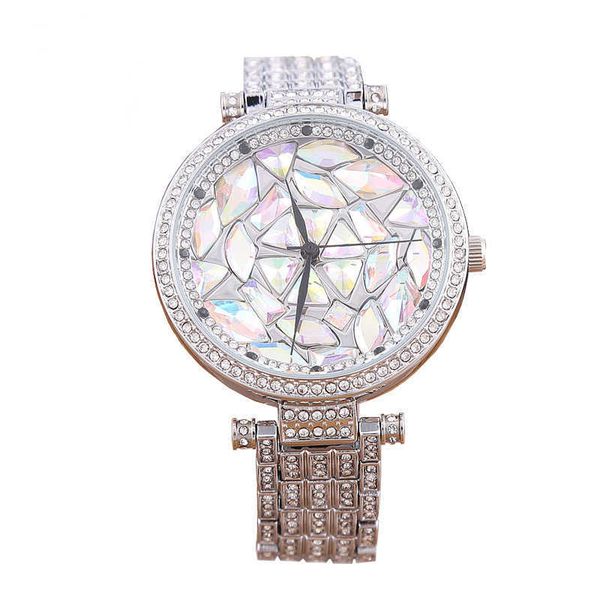 wrist watch fashion trend full diamond large dial women's quartz steel belt fashio, Slivery;black
wrist watch fashion trend full diamond large dial women's quartz steel belt fashio, Slivery;black