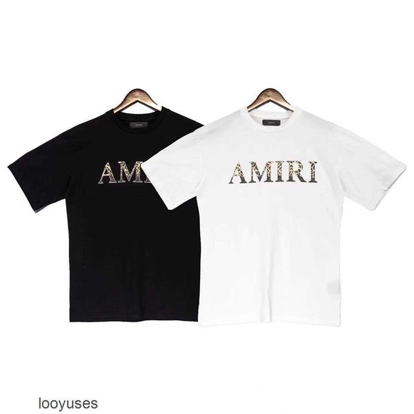high designer t shirt amirs 2023 mens fashion version summer brand basic leopard letter printed men's women's short sleeve t-shirt, White;black
high designer t shirt amirs 2023 mens fashion version summer brand basic leopard letter printed men's women's short sleeve t-shirt, White;black