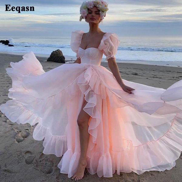 party dresses eeqasn baby pink organza prom short puff sleeves ruffles gowns slit princess formal women 230221, White;black
party dresses eeqasn baby pink organza prom short puff sleeves ruffles gowns slit princess formal women 230221, White;black
