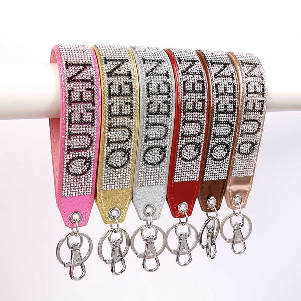 key rings wesparking wristlet strap leather keychain accessories women teens cool stuff key chain bling letter queen gift j230222, Slivery;golden
key rings wesparking wristlet strap leather keychain accessories women teens cool stuff key chain bling letter queen gift j230222, Slivery;golden