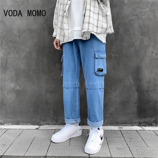 men's jeans wide leg jeans pants men japanese harajuku cargo pants streetwear skateboard pants vintage pocket trousers techwear clothes, Blue
men's jeans wide leg jeans pants men japanese harajuku cargo pants streetwear skateboard pants vintage pocket trousers techwear clothes, Blue
