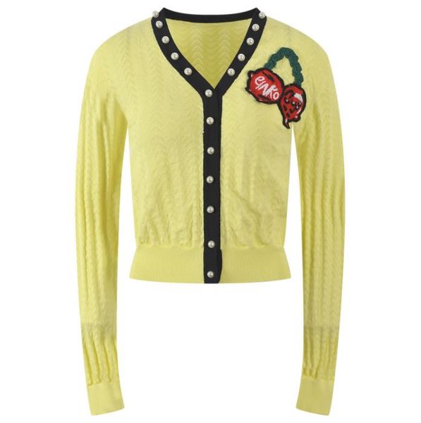 206 2023 spring summer women sweater long sleeve v neck black khaki striped cardigan womens yl6, White;black
206 2023 spring summer women sweater long sleeve v neck black khaki striped cardigan womens yl6, White;black