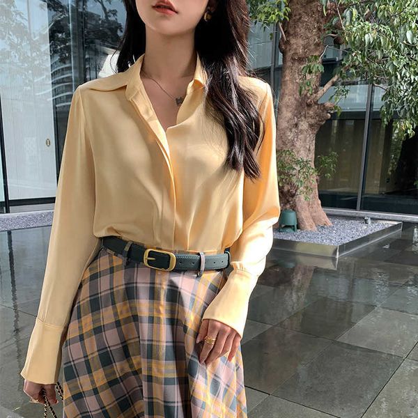 temperament commuting women's 23 spring new style solid color simple light cooked versatile pullover h12015 shirt, White
temperament commuting women's 23 spring new style solid color simple light cooked versatile pullover h12015 shirt, White
