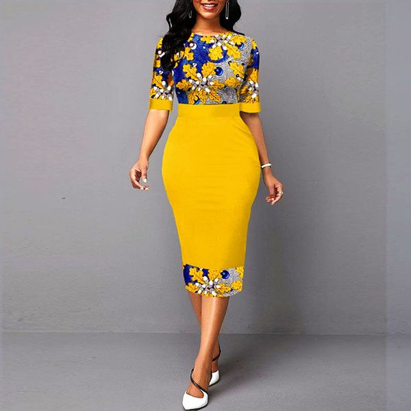 casual dresses summer dress yellow elegant floral print party dress for woman o-neck half sleeve slim office work vestidos bodycon dresses 2, Black;gray
casual dresses summer dress yellow elegant floral print party dress for woman o-neck half sleeve slim office work vestidos bodycon dresses 2, Black;gray