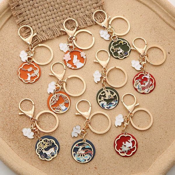 key rings creative chinese style series key chain pendant white deer cat koi rabbit bag personality couple alloy pendant keychain charms j23, Slivery;golden
key rings creative chinese style series key chain pendant white deer cat koi rabbit bag personality couple alloy pendant keychain charms j23, Slivery;golden