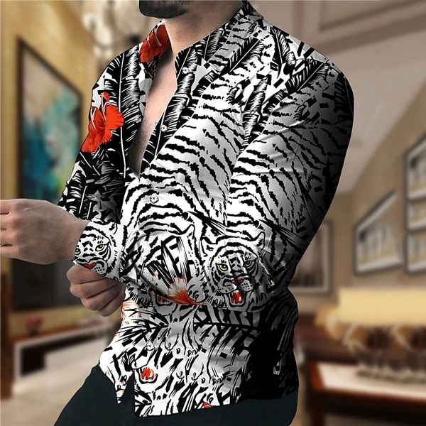 men's casual shirts spring autumn square grid gradual fashion turndown collar buttoned man clothing printing long sleeve 230221, White;black
men's casual shirts spring autumn square grid gradual fashion turndown collar buttoned man clothing printing long sleeve 230221, White;black