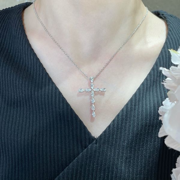 cross necklace new in luxury fine jewelry for women chain pendant k gold stainless steel wedding gift for couple customized name projection, Silver
cross necklace new in luxury fine jewelry for women chain pendant k gold stainless steel wedding gift for couple customized name projection, Silver