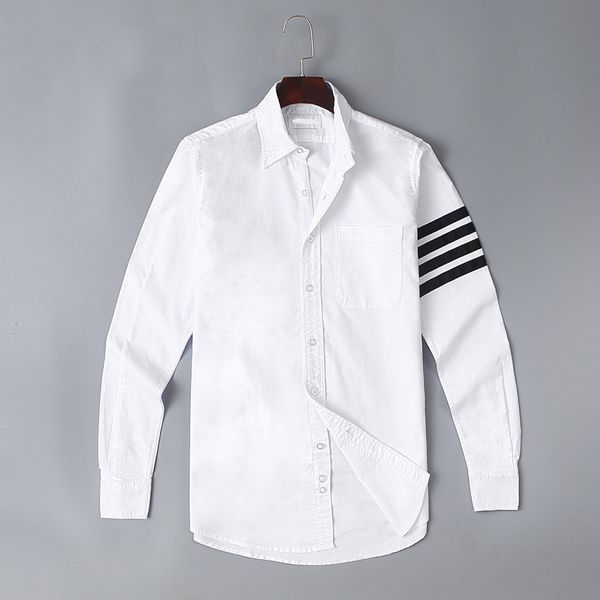 designer men's dress shirt business fashion casual classic shirt brand men's spring slim tb brand clothing designer luxury clothin, White;black
designer men's dress shirt business fashion casual classic shirt brand men's spring slim tb brand clothing designer luxury clothin, White;black