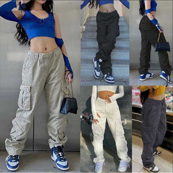 women cargo pants for fall american style multi pocket belt casual work jeans high waist for spring summer 4 color, Black;white
women cargo pants for fall american style multi pocket belt casual work jeans high waist for spring summer 4 color, Black;white
