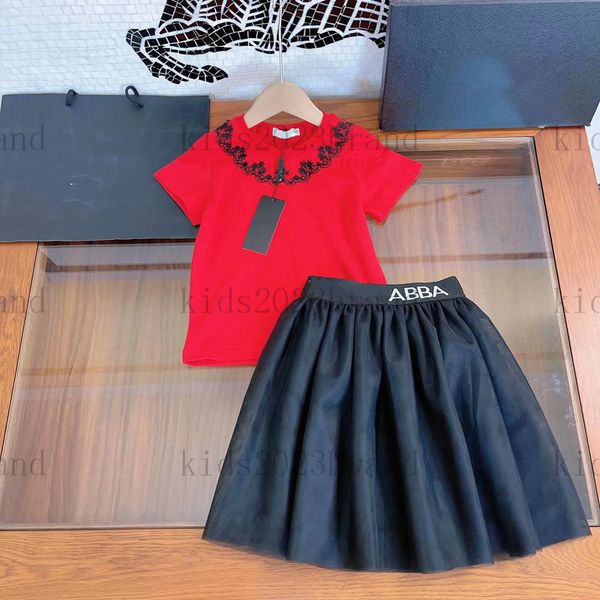 2023 summer fashion skirts sets high end girls dresses red t shirts with black half skirts sets brand designer children pleated skirt lace d, White
2023 summer fashion skirts sets high end girls dresses red t shirts with black half skirts sets brand designer children pleated skirt lace d, White