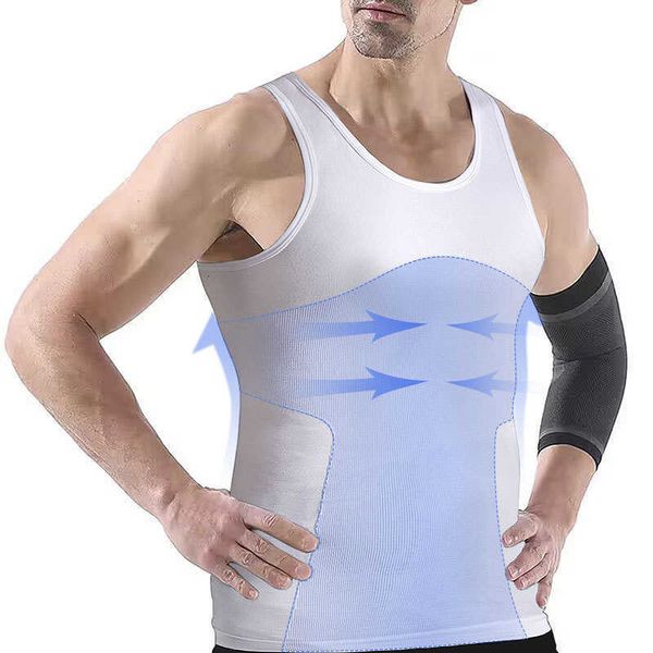 men's vest plus size slim fit tank neck shrinking chest enlarging and backing single wear compression t-shirt, White;black
men's vest plus size slim fit tank neck shrinking chest enlarging and backing single wear compression t-shirt, White;black