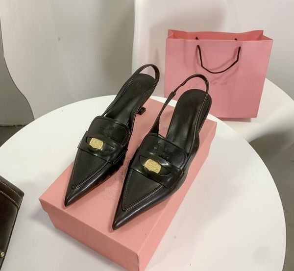 pointy cat heel miu sandals and shoes metal coinses women high heel sandals after the empty banquet ladies midheel leather shoes, Black
pointy cat heel miu sandals and shoes metal coinses women high heel sandals after the empty banquet ladies midheel leather shoes, Black