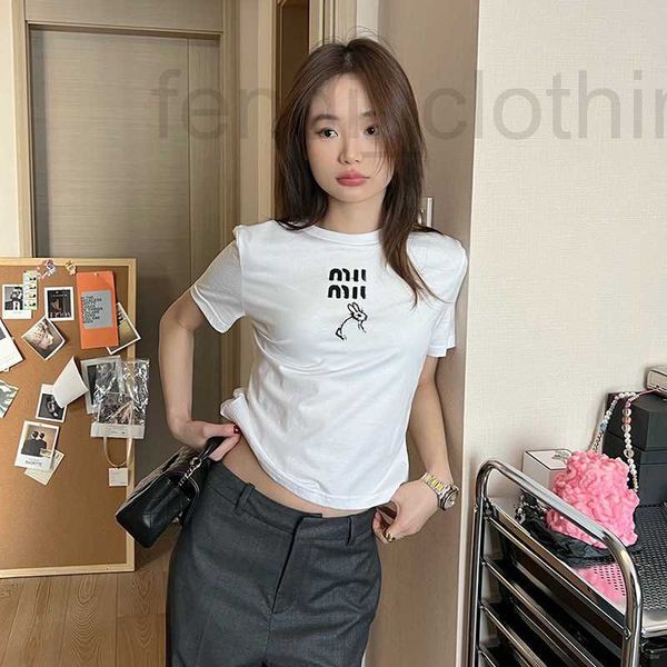 women's t-shirt designer high version short-sleeved women's 2023 spring miao patch simple temperament letter rabbit embroidery rou, White
women's t-shirt designer high version short-sleeved women's 2023 spring miao patch simple temperament letter rabbit embroidery rou, White