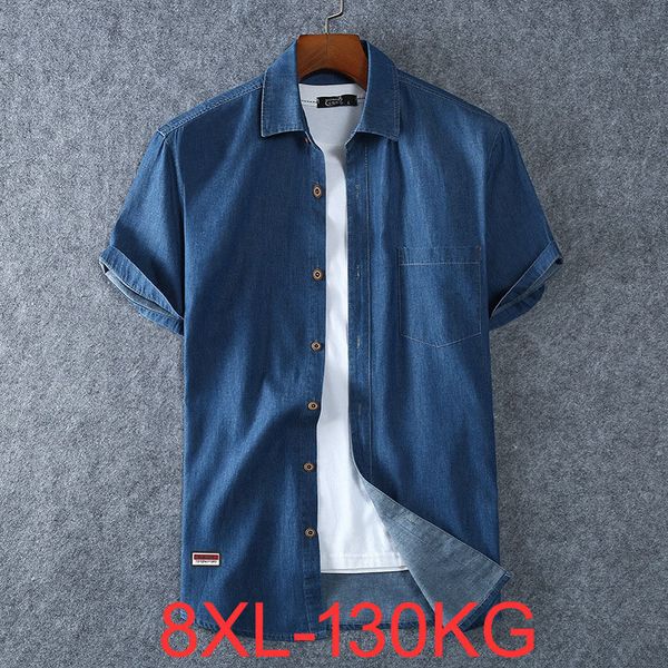 men's casual shirts size large 3xl 5xl 6xl 7xl 8xl 100 denim cotton shirt for short sleeves summer style fashion clothing 230221, White;black
men's casual shirts size large 3xl 5xl 6xl 7xl 8xl 100 denim cotton shirt for short sleeves summer style fashion clothing 230221, White;black