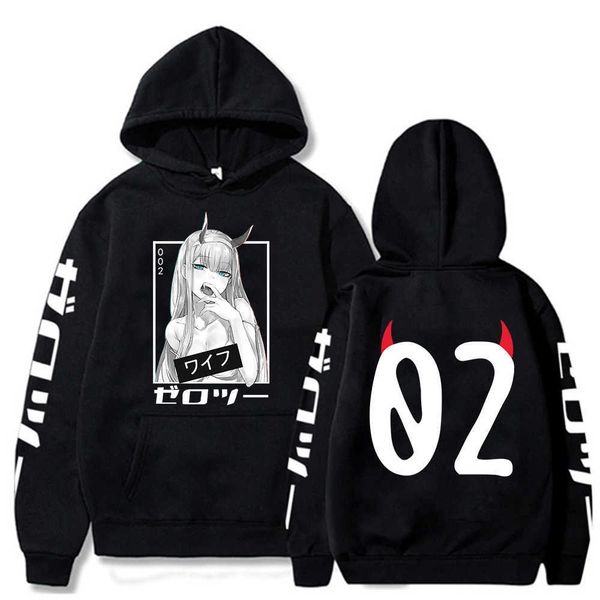men's hoodies sweatshirts anime darling in the franxx hoodie harajuku zero two print long sleeve sweatshirts menwomen z0221, Black
men's hoodies sweatshirts anime darling in the franxx hoodie harajuku zero two print long sleeve sweatshirts menwomen z0221, Black