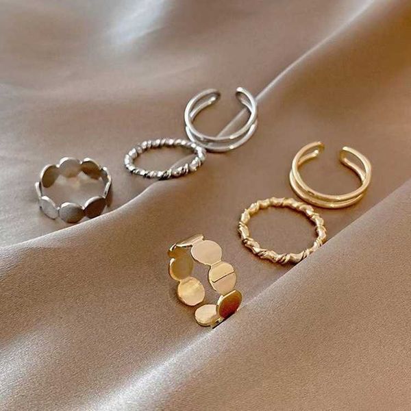 ins net red same design sense twist sequin three piece ring fashion temperament index finger ring, Silver
ins net red same design sense twist sequin three piece ring fashion temperament index finger ring, Silver