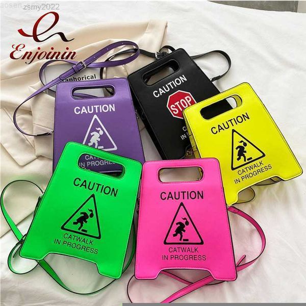 novelty ssign purse tote handbags for women fashion caution catwalk in progress crossbody bag messenger purses pu leather
novelty ssign purse tote handbags for women fashion caution catwalk in progress crossbody bag messenger purses pu leather