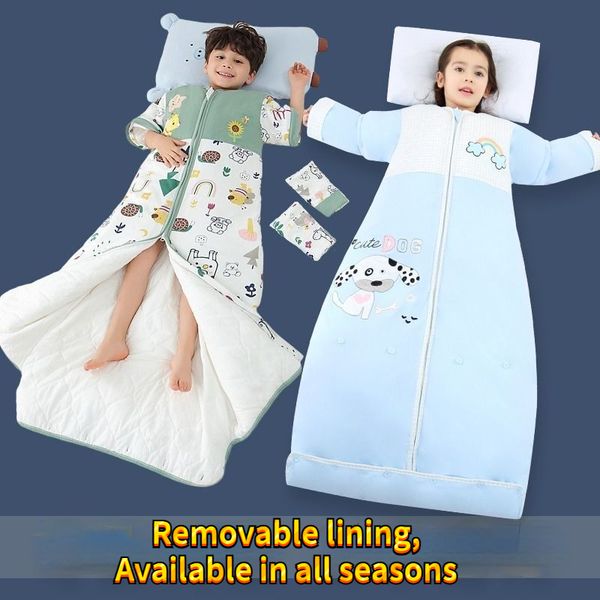 pajamas kids boy girl cotton sleep jumpsuit baby sleeping bag against kicking four seasons removable lining sleeve for 0 25 230220, Blue;red
pajamas kids boy girl cotton sleep jumpsuit baby sleeping bag against kicking four seasons removable lining sleeve for 0 25 230220, Blue;red