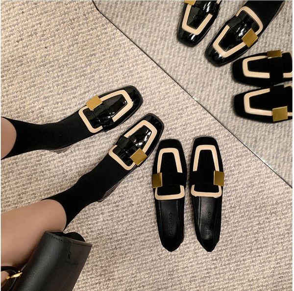 british style black driving loafers square toe women wedding dress shoes lady office shoes
british style black driving loafers square toe women wedding dress shoes lady office shoes