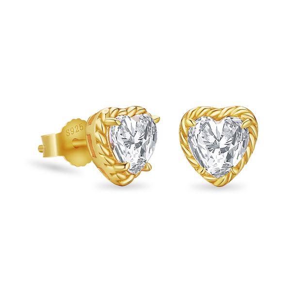 fashion men women earrings studs 925 sterling silver gold plated bling cz twisted heart earrings nice jewelry gift, Golden;silver
fashion men women earrings studs 925 sterling silver gold plated bling cz twisted heart earrings nice jewelry gift, Golden;silver