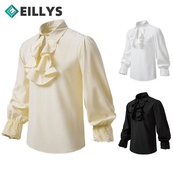 men s casual shirts fluffy male blouse men punk gothic club party costume bandage medieval renaissance mens lacing up shirt 230221, White;black
men s casual shirts fluffy male blouse men punk gothic club party costume bandage medieval renaissance mens lacing up shirt 230221, White;black