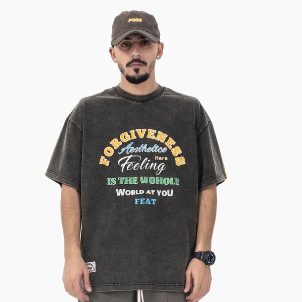 2023 summer high street loose t-shirt for men letter print oversize short sleeve retro casual tee tshirt zb082, White;black
2023 summer high street loose t-shirt for men letter print oversize short sleeve retro casual tee tshirt zb082, White;black