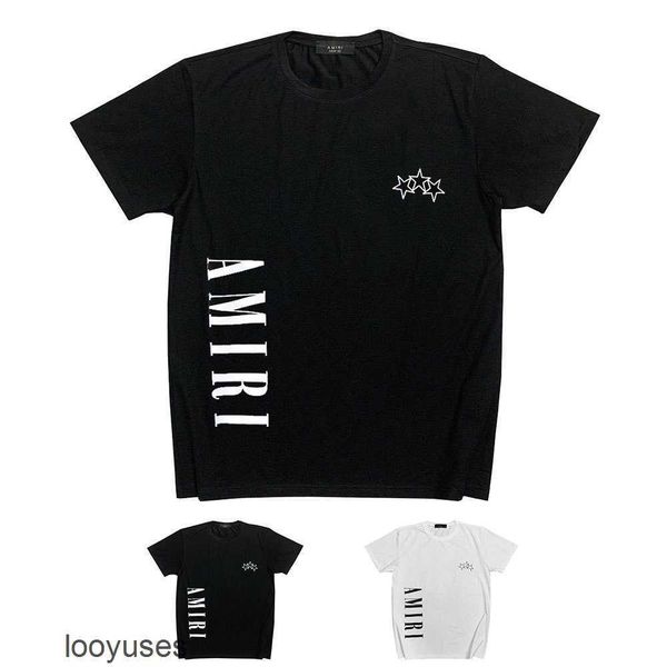 street designer t shirt amirs 2023 mens fashion us short sleeve hair five pointed star letter printing casual hip hop high half t-shirt, White;black
street designer t shirt amirs 2023 mens fashion us short sleeve hair five pointed star letter printing casual hip hop high half t-shirt, White;black
