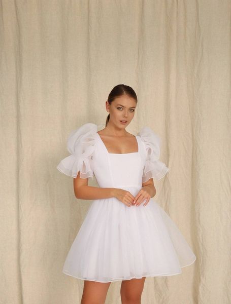 party dresses white short wedding 2023 organza puffy sleeves ball gown simple formal gowns black 230221, White;black
party dresses white short wedding 2023 organza puffy sleeves ball gown simple formal gowns black 230221, White;black