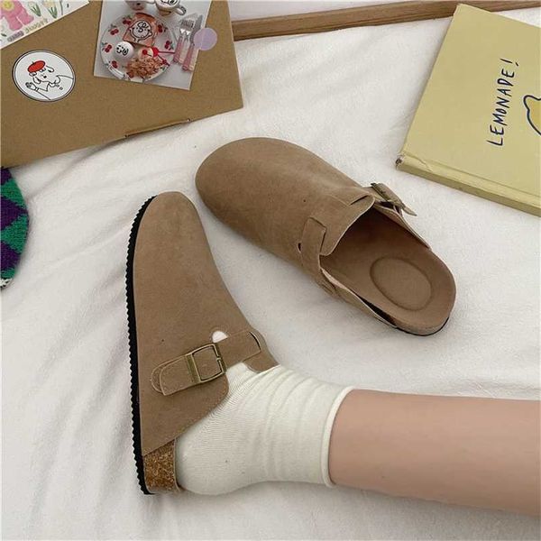 slippers factory designer birkinstocks sen women's literature and art suede baotou flat bottom half slippers autumn winter new soft ver, Black
slippers factory designer birkinstocks sen women's literature and art suede baotou flat bottom half slippers autumn winter new soft ver, Black