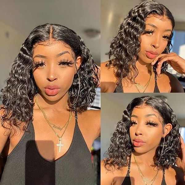 short wig brazilian human hair wig sale wig with human bob wig lace front wig deep wav, Black
short wig brazilian human hair wig sale wig with human bob wig lace front wig deep wav, Black