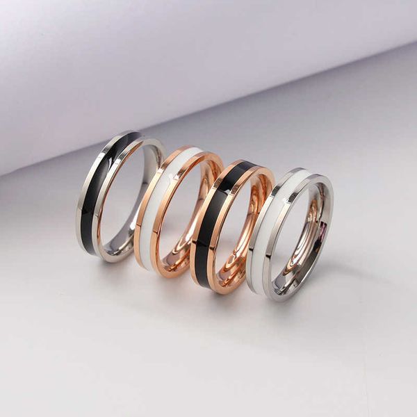 new fashion personality net red ins tide light luxury black and white glue dropping versatile rose gold titanium steel ring female food ring, Silver
new fashion personality net red ins tide light luxury black and white glue dropping versatile rose gold titanium steel ring female food ring, Silver