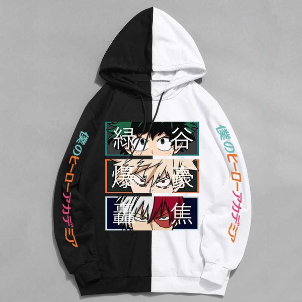 men's hoodies sweatshirts anime my hero academia hoodies cool s todoroki bakugou deku pullover hooded sweatshirt patchwork men's, Black
men's hoodies sweatshirts anime my hero academia hoodies cool s todoroki bakugou deku pullover hooded sweatshirt patchwork men's, Black
