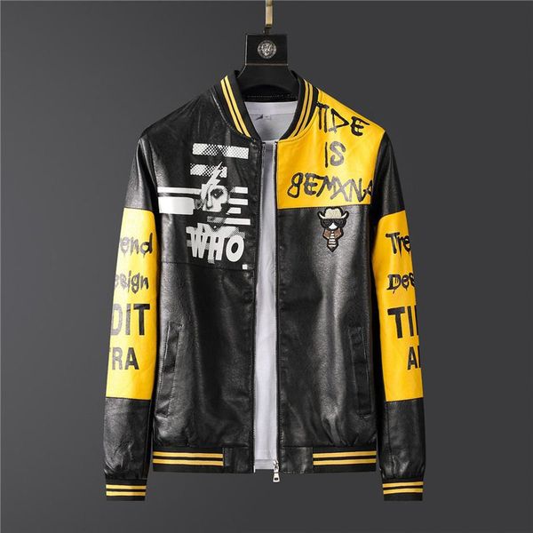 20ss autumn and winter men's fashion leather jacket luxury college motorcycle embroidery casual baseball jacket faux leather 207z, Black
20ss autumn and winter men's fashion leather jacket luxury college motorcycle embroidery casual baseball jacket faux leather 207z, Black