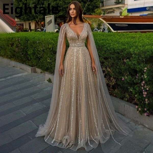 party dresses a line shinning v neck evening for wedding long luxury sequined formal prom dress dubai gown 230221, White;black
party dresses a line shinning v neck evening for wedding long luxury sequined formal prom dress dubai gown 230221, White;black