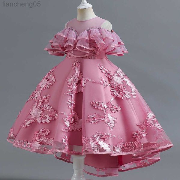 girl's dresses children's new princess dress bridesmaid flower ruffle lace trailing dress baby embroidery applique pombo birthday, Red;yellow
girl's dresses children's new princess dress bridesmaid flower ruffle lace trailing dress baby embroidery applique pombo birthday, Red;yellow
