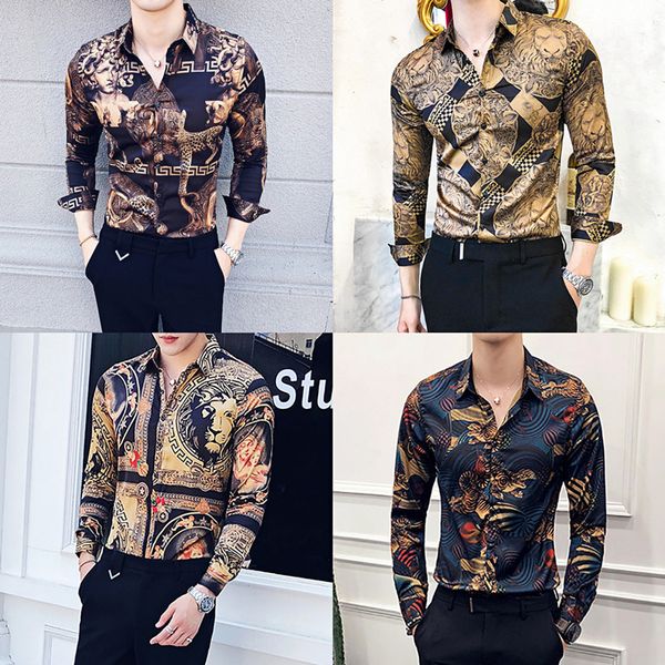 men's casual shirts men floral shirt long-sleeved tuxedo slim fashion mens designer retro printed, White;black
men's casual shirts men floral shirt long-sleeved tuxedo slim fashion mens designer retro printed, White;black