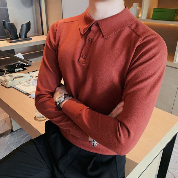 autumn winter slim long sleeved polo shirt men's solid color lapel knitted bottom sweater business simple casual polo shirt top, White;black
autumn winter slim long sleeved polo shirt men's solid color lapel knitted bottom sweater business simple casual polo shirt top, White;black