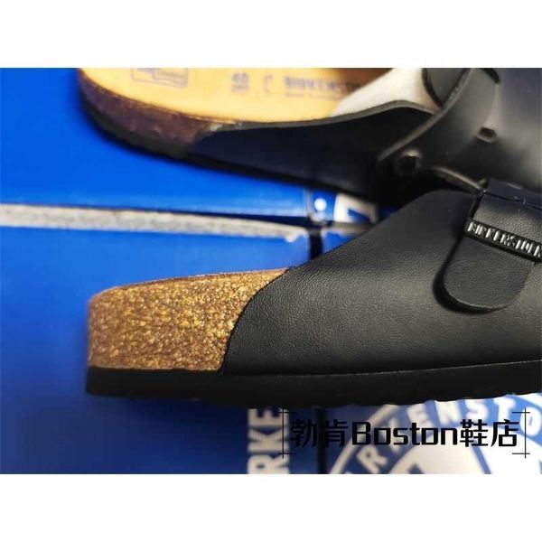 german slippers designer birkinstocks lazy shoes men's and women's boken leather bright leather beach cork bottom flat heel casual, Black
german slippers designer birkinstocks lazy shoes men's and women's boken leather bright leather beach cork bottom flat heel casual, Black